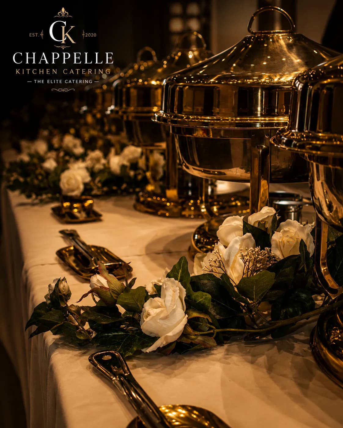 Corporate gala catering setup with refined presentation in Edmonton