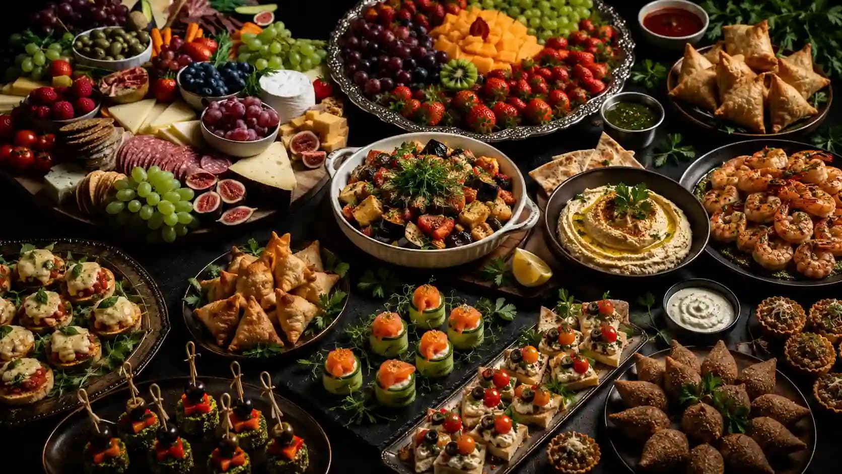 Elegant Mediterranean appetizer platter — Chappelle Kitchen catering